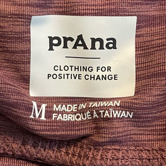 prAna Kimble Bike Shorts Burgundy Flannel Heather Stretch Knit Athletic M - Picture 4 of 7